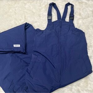 Lands' End Squall Snow Bibs Suit Navy Blue Youth 14 Unisex